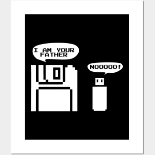 Funny Floppy Disk I Am Your Father Noooooo! USB Posters and Art